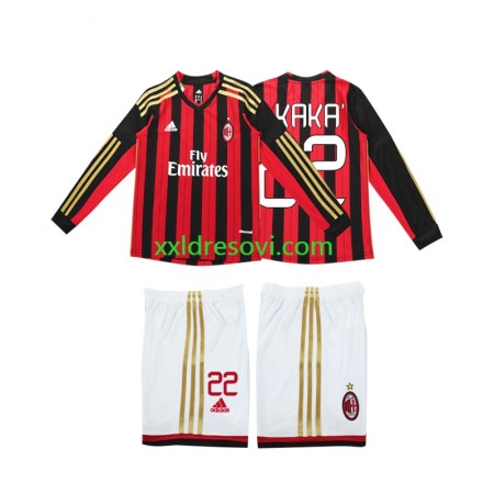 AC Milan Kaka 22 2013 2014 Retro Domaći Dječji Nogometni Dres Dugim Rukavima AC Milan Kaka 22 2013 2014 Retro Domaći Dječji Nogometni Dres Dugim Rukavima